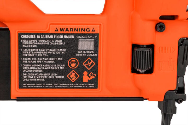 Paslode CT200S24 18 Gauge 7V Battery-Powered Straight Brad Finish Nailer, large image number 9