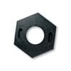Vizcon 16 Lb Black Recycled Rubber Hexagonal Cone Base, small image number 1