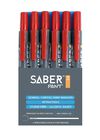 FARO Saber Retractable Paint Marker, Red, 6 Pack, small image number 1