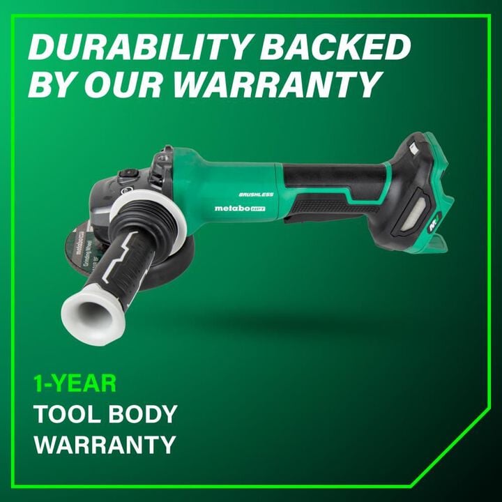 Metabo HPT 36V MultiVolt 6in Angle Grinder Paddle Switch Variable Speed Cordless (Bare Tool), large image number 9