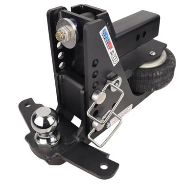 Shocker Hitch HD 20K Max Black 2.5 Inch Air Receiver Hitch & Drop Sway Bar Tab Ball Mount 2-5/16 Inch Hitch Balls