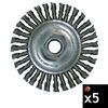 Pferd 4 Inch, 0.02 Inch Carbon Steel Stringer Bead Wheel Brush Bundle, 5 Pieces, small image number 1