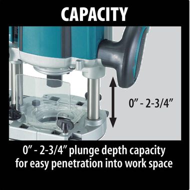 Makita 3-1/4 HP Plunge Router with Variable Speed, large image number 4