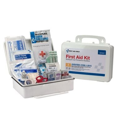 First Aid Only First Aid Kit 25 Person Bulk Plastic Case ANSI A