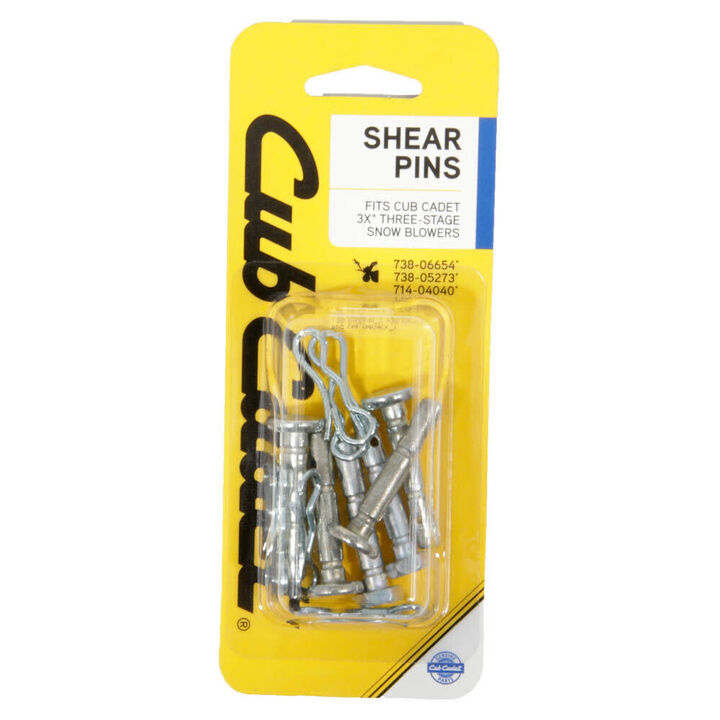Cub Cadet 3X Snow Blower Shear Pin Kit with Cotter Pins 6 Pieces
