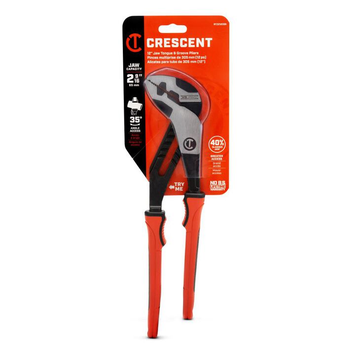 Crescent 12 Inch Z2 K9 Straight Jaw Dual Material Tongue & Groove Pliers, large image number 3