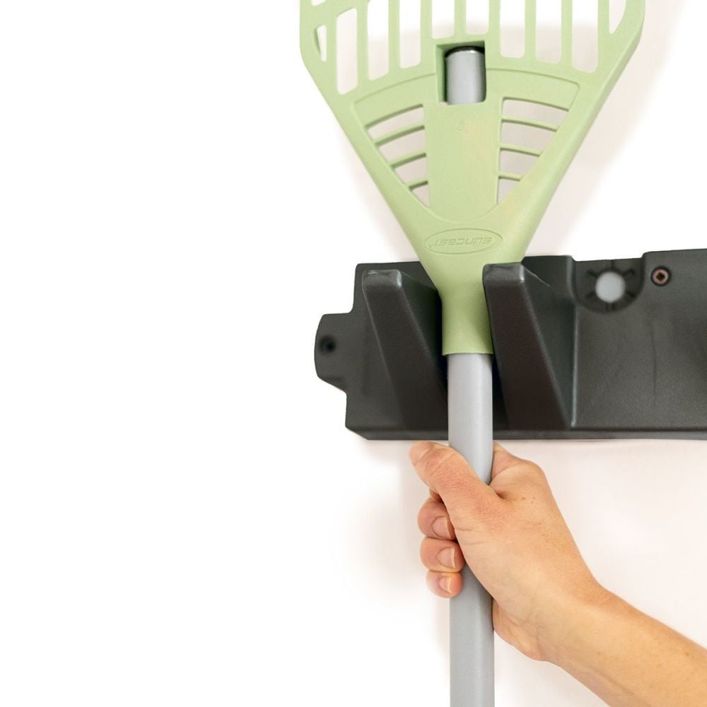 Suncast 2 Ft. Resin Long Handle Tool Hanger, Black, 2 Pack, large image number 5