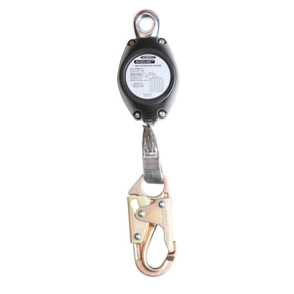 Werner Promotional 7 Ft. Baseline Web Self-Retracting Lifeline, large image number 1