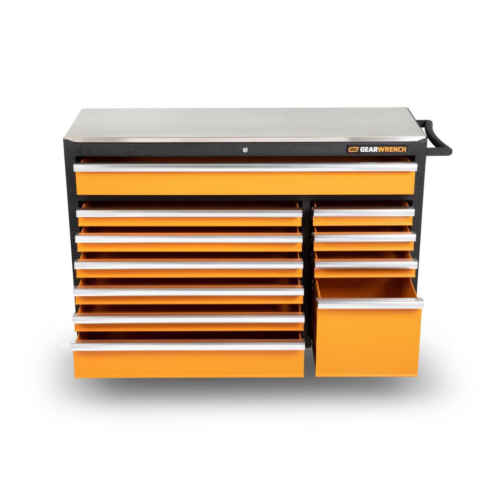 Rolling tool outlet box with worktop