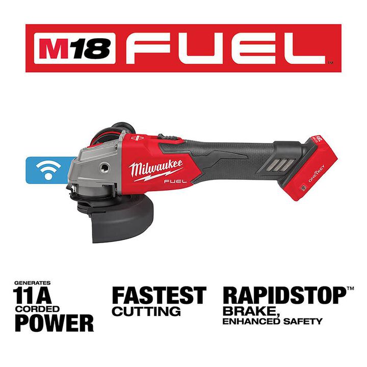 Milwaukee M18 FUEL 4-1/2inch / 5inch Braking Grinder with ONE-KEY (Bare Tool) Reconditioned, large image number 1