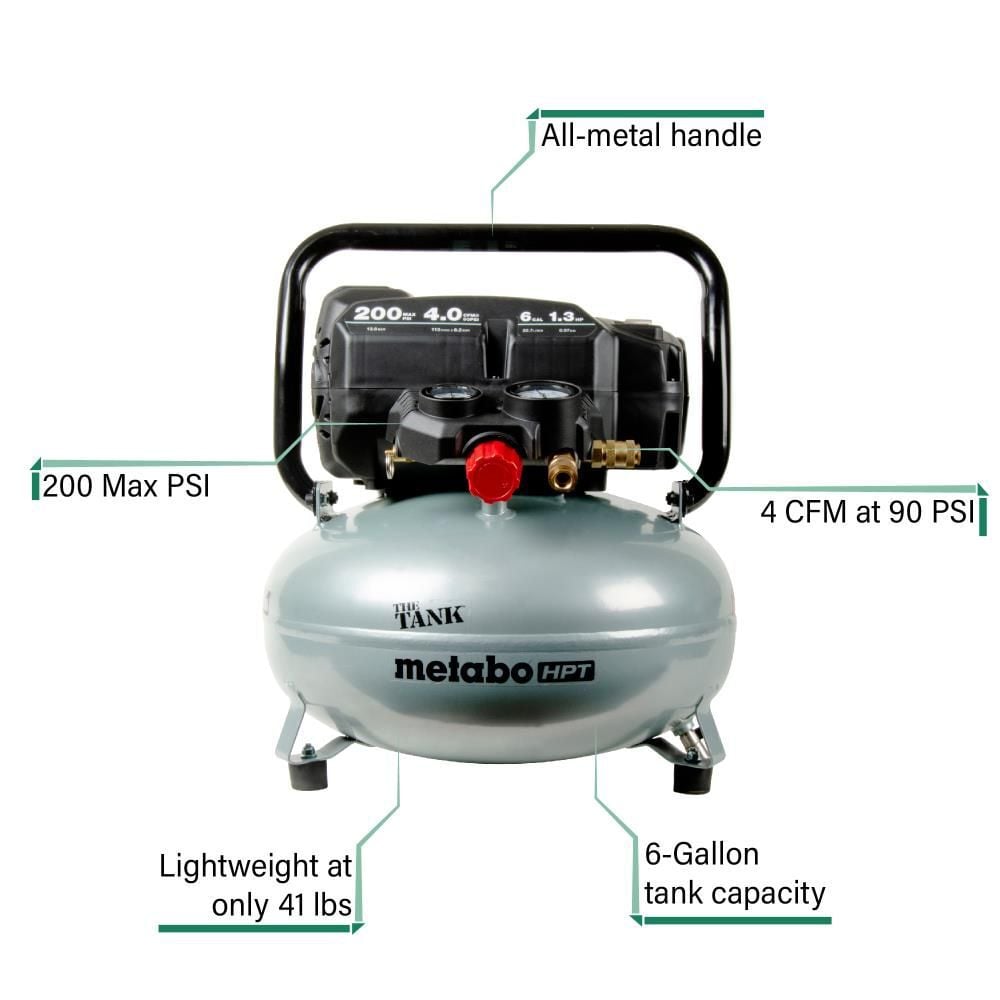 Metabo HPT The Tank 6 Gallon 200 PSI Job Site Compressor, large image number 6