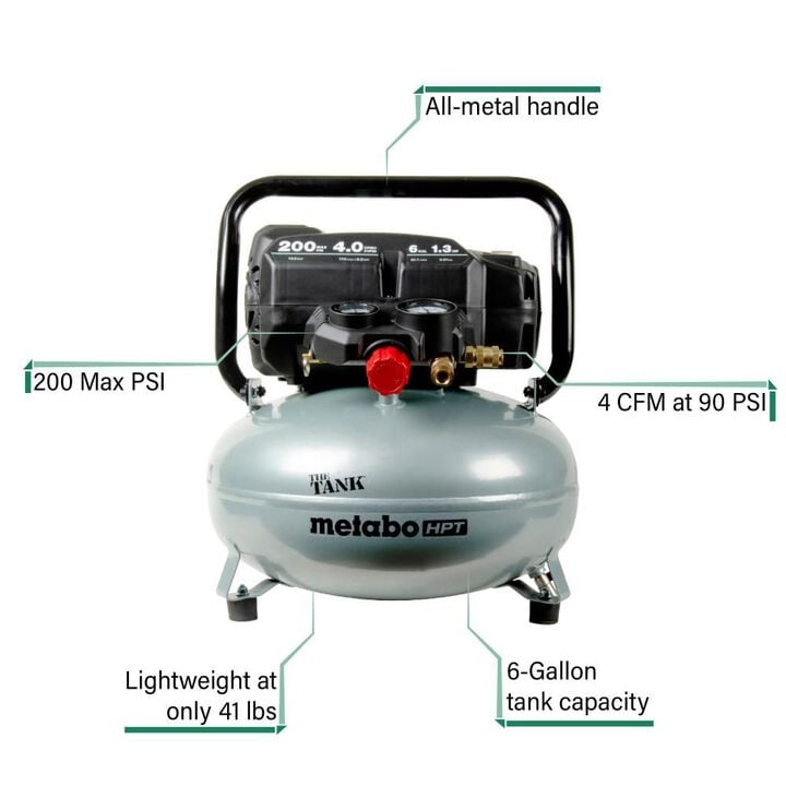 Metabo HPT The Tank 6 Gallon 200 PSI Job Site Compressor, large image number 5