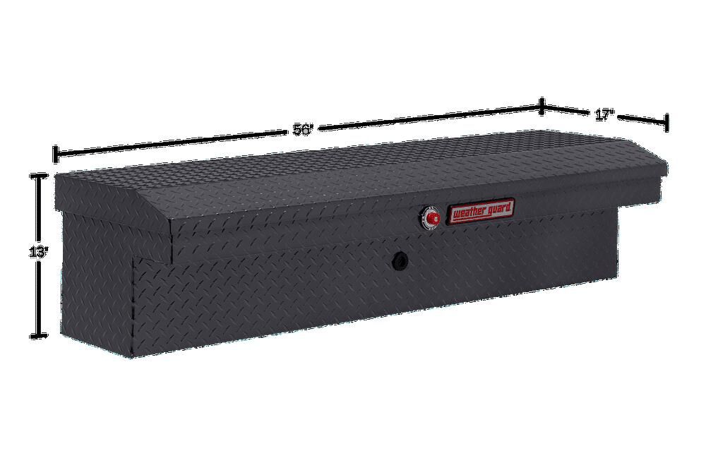 Weather Guard 56in Low Profile Lo-Side Truck Tool Box Aluminum Gray, large image number 5