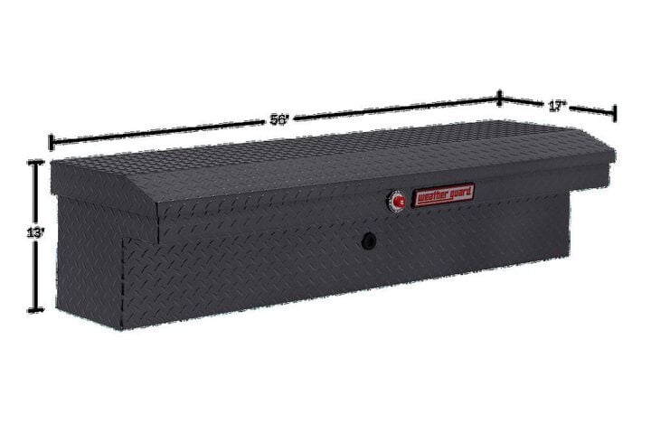 Weather Guard 56in Low Profile Lo-Side Truck Tool Box Aluminum Gray, large image number 4