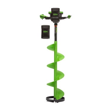 Ion Ice Auger Alpha Poly 10in Kit with Two Batteries