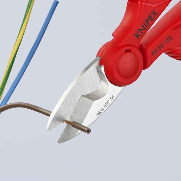 Knipex 6-1/4 Inch Stainless Steel Electricians Shear, large image number 9