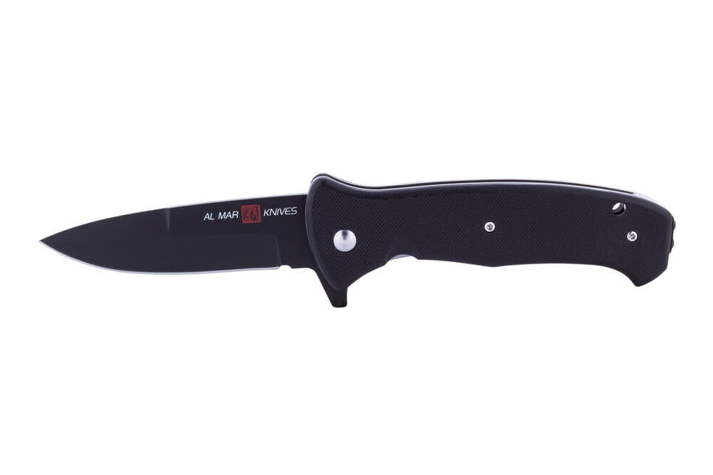 AL MAR Knives SERE 2020 3.6in Folding Knife, Black – AMK2206