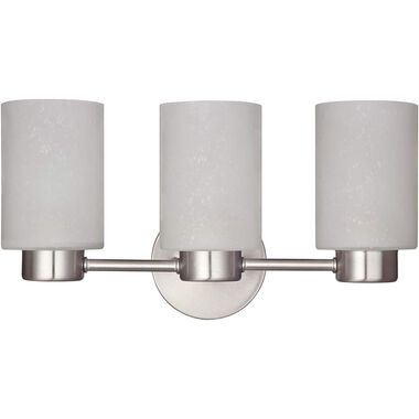 Westinghouse 60W Nickel Sylvestre Three Light Wall Light Fixture, large image number 1
