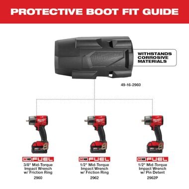 Milwaukee M18 FUEL Mid-Torque Impact Wrench Protective Boot, large image number 1