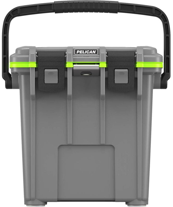 Pelican Polypropylene Elite Cooler with Handle, 20 Quart, Gray and Green