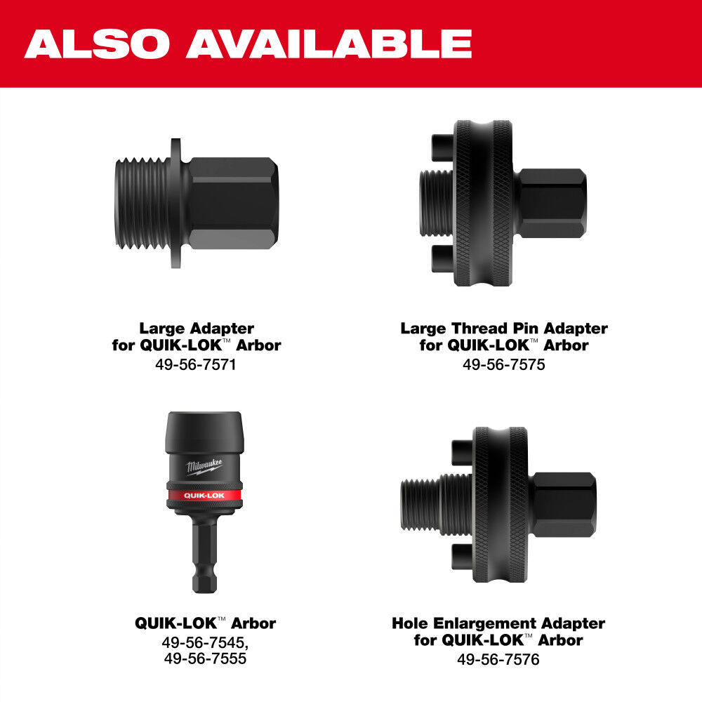 Milwaukee Small Adapters for QUIK-LOK Arbors, 5 Pieces, large image number 12