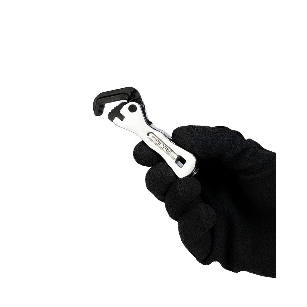 Pipe Vise Micro Stubby 3.75 Inch Self-Adjusting Wrench with Contoured Handle, large image number 1