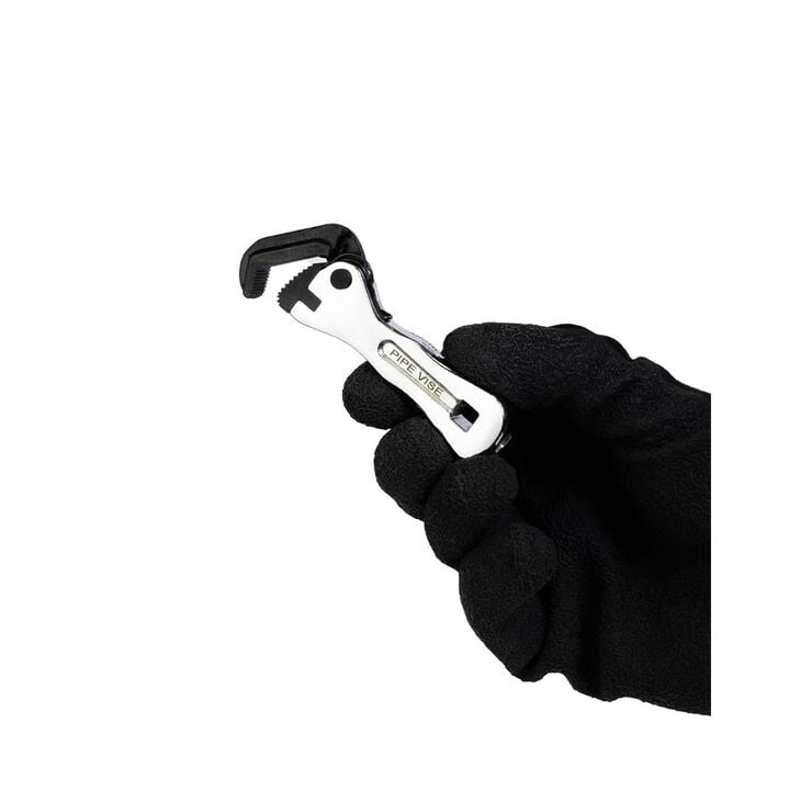 Pipe Vise Micro Stubby 3.75 Inch Self-Adjusting Wrench with Contoured Handle, large image number 0