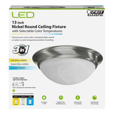 Feit Electric 15.5W 1100 Lumens Dome LED Ceiling Light Fixture, large image number 1