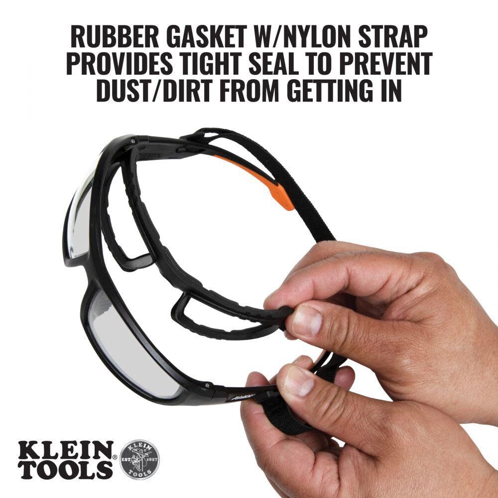 Klein Tools Pro Gasket Safety Glasses Clear, large image number 15
