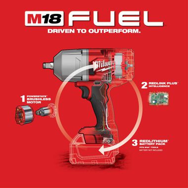 Milwaukee M18 FUEL 1/2 In. High Torque Impact Wrench with Friction Ring (Bare Tool), large image number 5