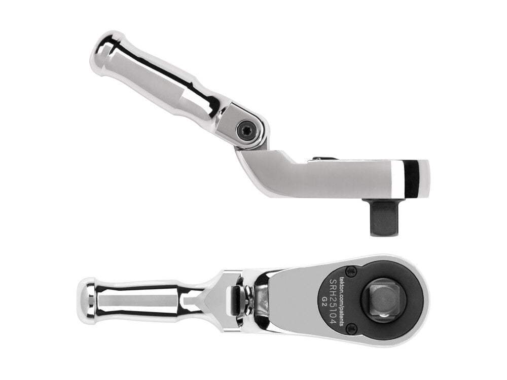 Tekton 3/8 Inch Drive Folding Non Quick Release Stubby Ratchet, large image number 5