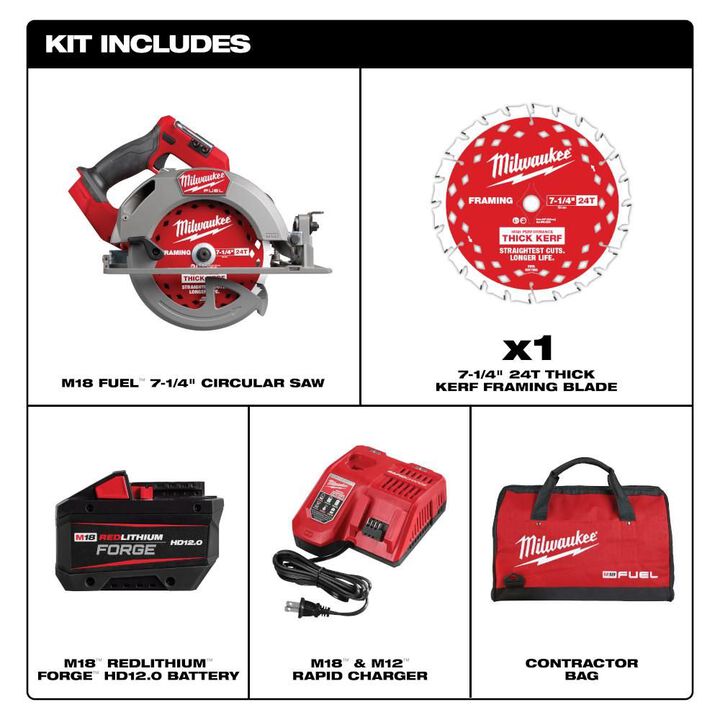 Milwaukee M18 FUEL 7-1/4 Inch Circular Saw Kit, large image number 2