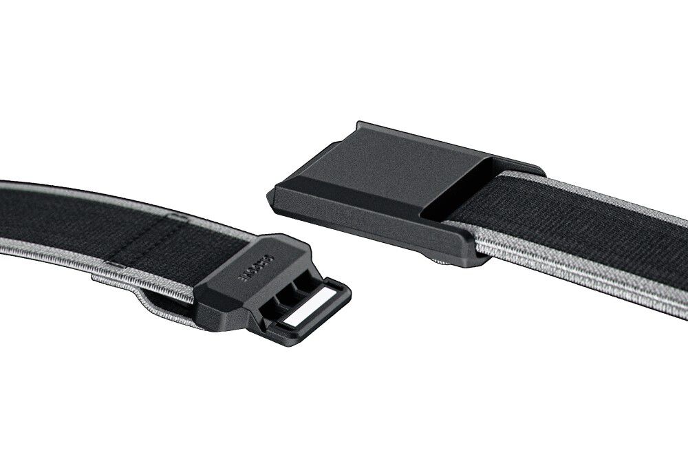 Groove Life Flex Adjustable Belt Black and Gray Stripe with Black Buckle OSFM, large image number 4