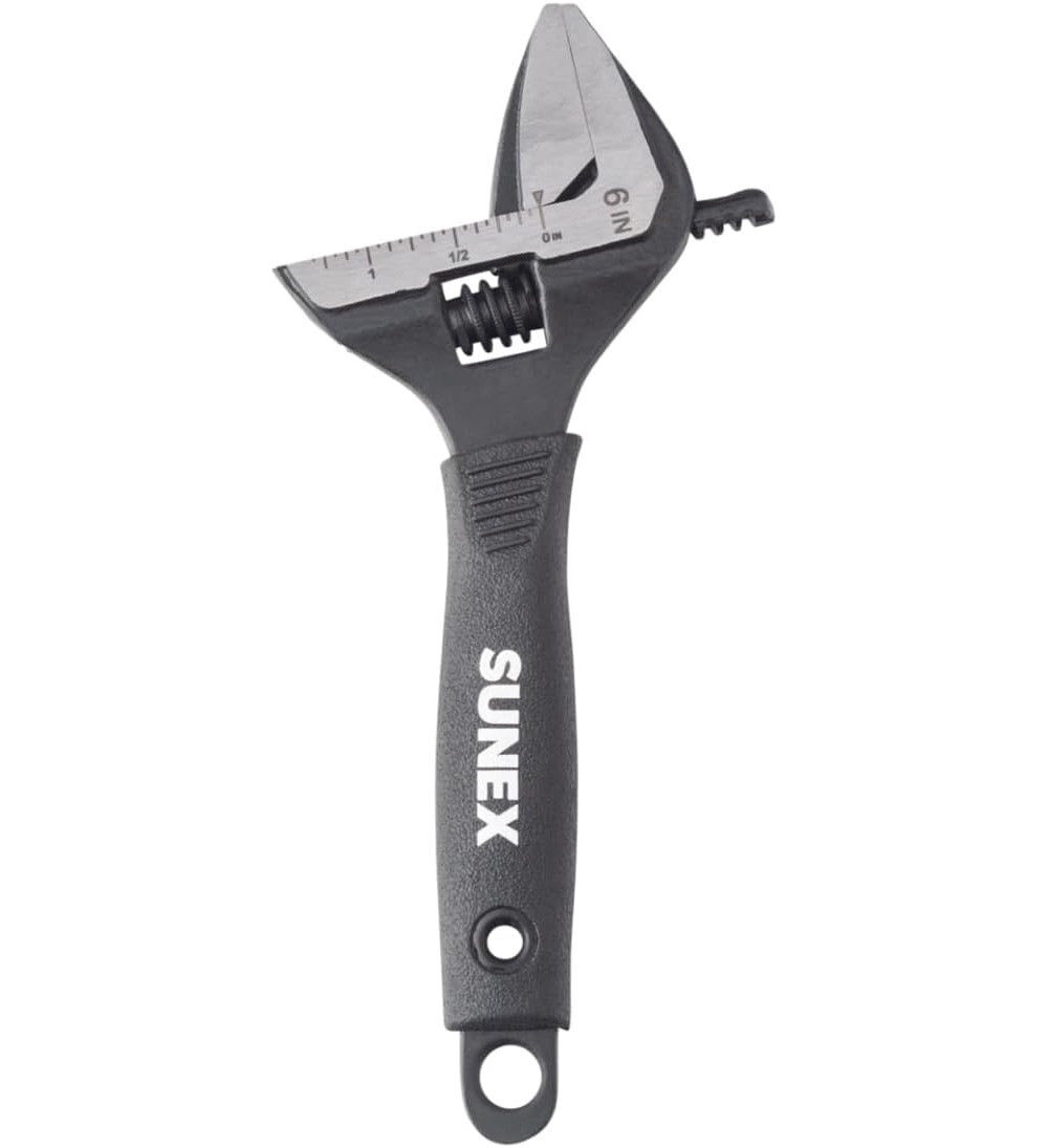 Sunex 6 Inch Wide Alloy Steel Jaw Adjustable Wrench, large image number 3