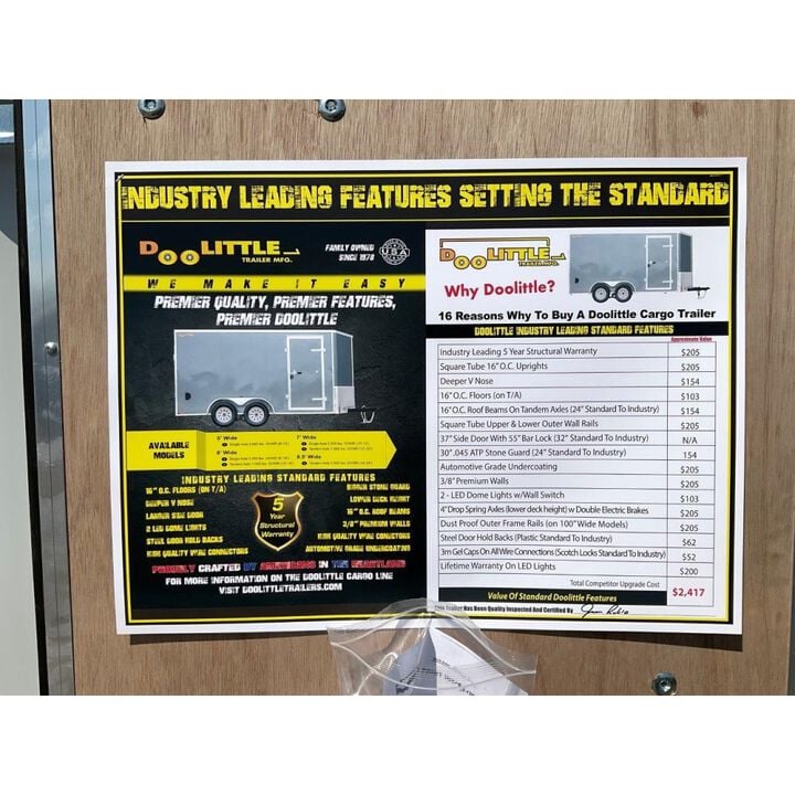 Doolittle Trailer Mfg 10ft Single Axle Premier Cargo Enclosed Trailer, large image number 15