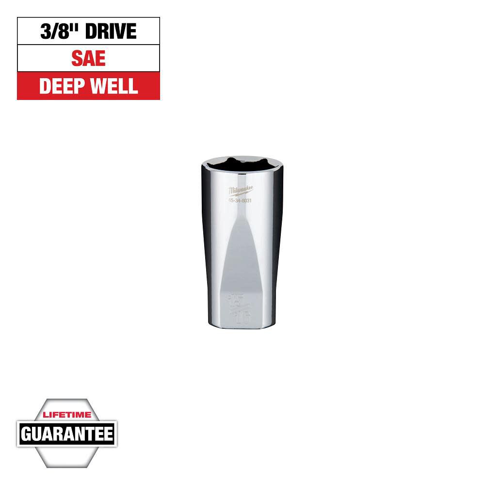 Milwaukee 3/8in Drive 15/16in Deep Socket, large image number 9