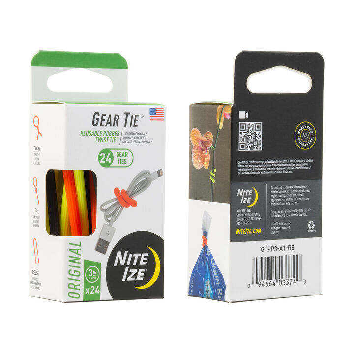 Nite Ize Gear Tie ProPack 3in 24pk Assorted, large image number 2