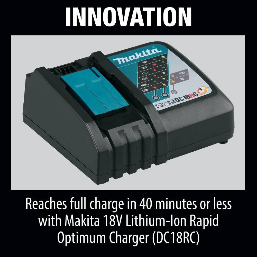 Makita 18V LXT LithiumIon 4.0Ah Battery Pack with Fuel Indicator and Charger Starter Kit, large image number 6