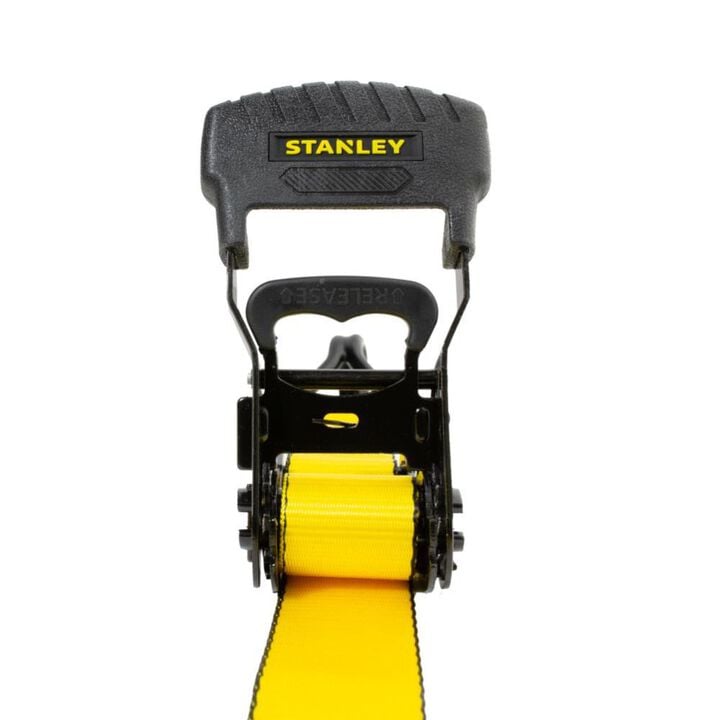 Stanley S1007 Ratchet Tie Down Straps 1.5in x 16' Heavy Cargo Hauling 3300 lbs Break Strength 2pk, large image number 2