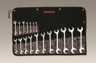 Wright Tool Open End Wrenches Double Angle 15 & 60 Degrees 18pc