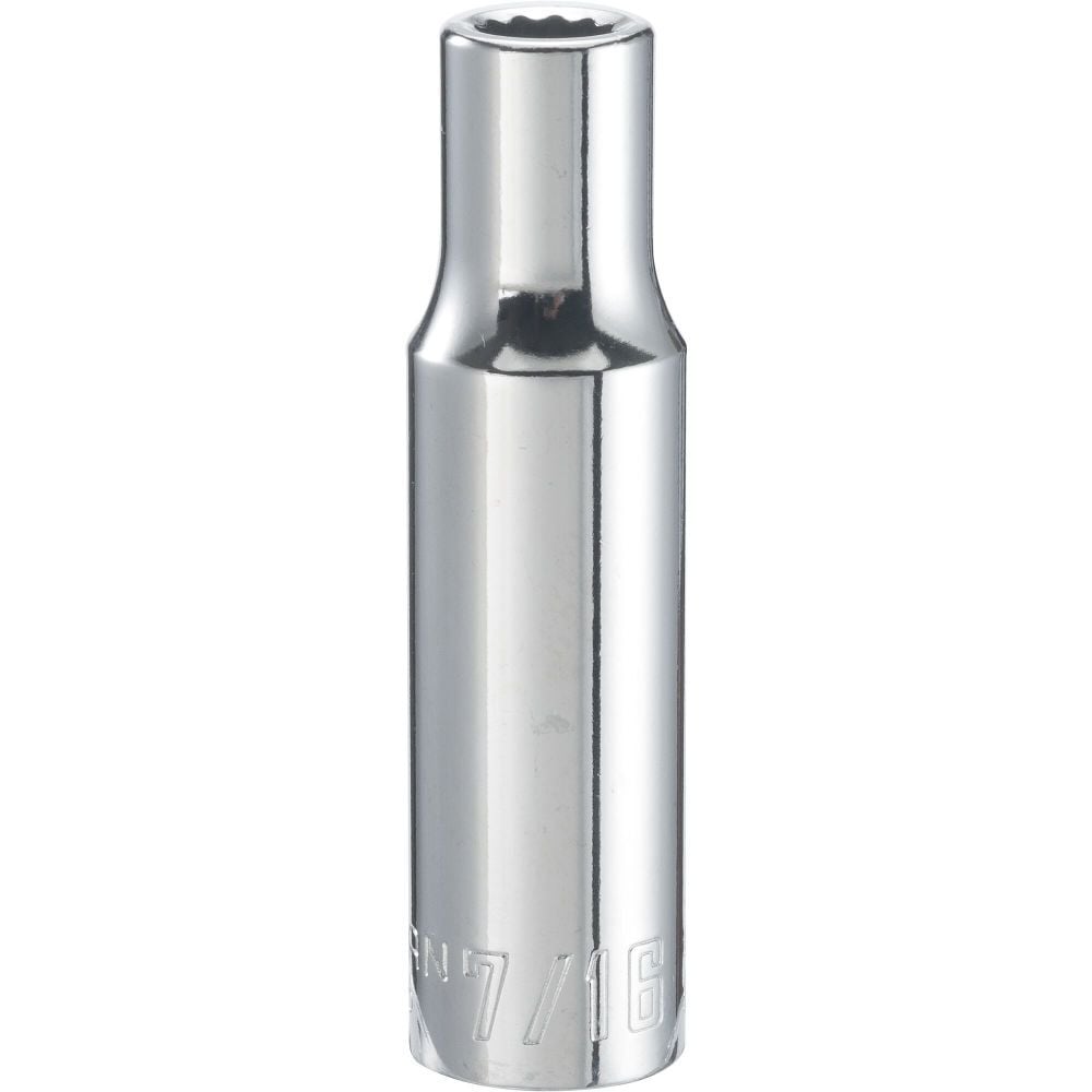 CRAFTSMAN 1/2 Inch Drive 7/16 Inch 12 Point SAE Deep Socket, large image number 1