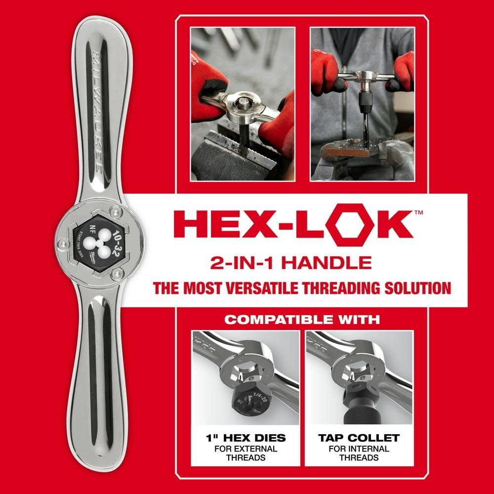 Milwaukee SAE Tap and Die 15pc Set with Hex-LOK 2-in-1 Handle, large image number 4