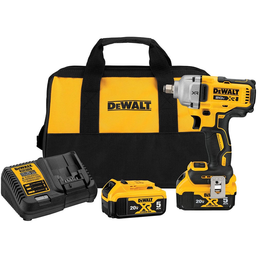 DEWALT 20V MAX XR 1/2in Mid Range Impact Wrench Kit with Hog Ring Anvil, large image number 1