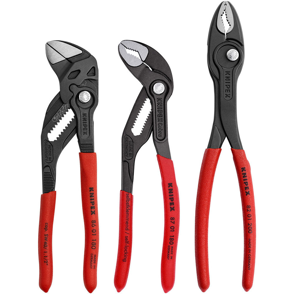 Knipex Box-Joint Non-Slip Pliers Set 3pc 9K 00 80 156 US