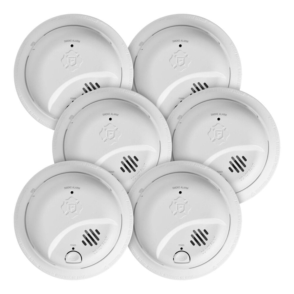 First Alert BRK SMI100-AC Hardwire Smoke Alarm with Battery Backup 6 Pack – 5050134