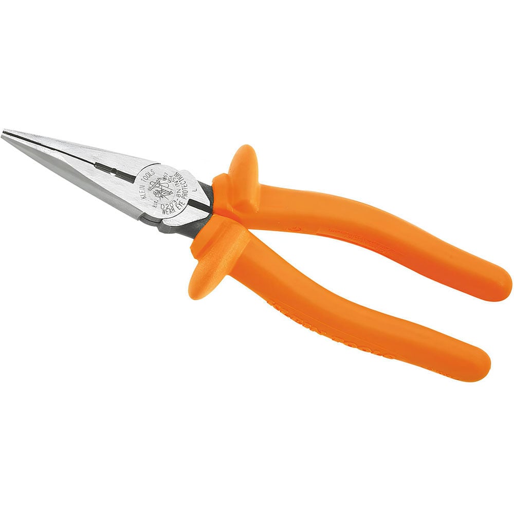 Klein Tools 8in Insulated HD Long Nose Pliers – D203-8N-INS