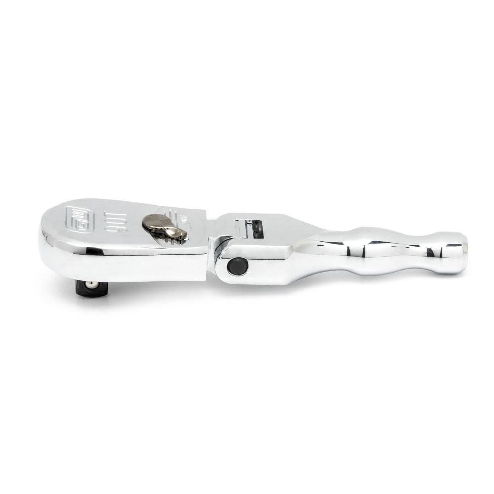 GEARWRENCH 3/8in Drive 90 Tooth Stubby Flex Head Teardrop Ratchet 5in, large image number 2