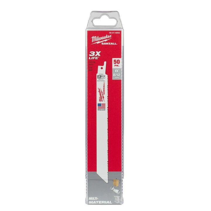 Milwaukee 8 in. 8/12 TPI SAWZALL Blades (50 Pack), large image number 9