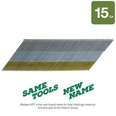 Metabo HPT 2in 15 Gauge Galvanized Angled Finish Nails 1000qty, large image number 4