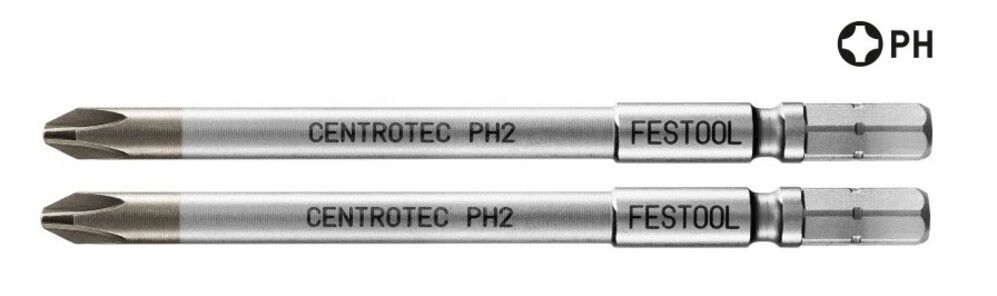Festool 100mm Length Phillips #2 Screwdriver Bit, 2 Pieces, large image number 1